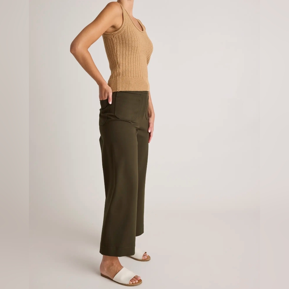 Quince Olive Wide Leg Pants